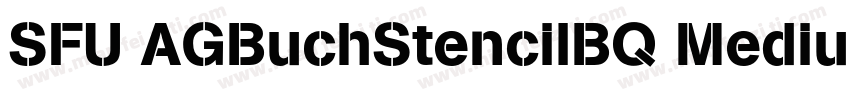 SFU AGBuchStencilBQ Medium字体转换